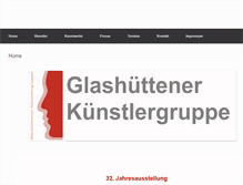 Tablet Screenshot of kuenstlergruppe-glashuetten.de